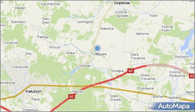 mapa Kolonia Sinołęka, Kolonia Sinołęka na mapie Targeo